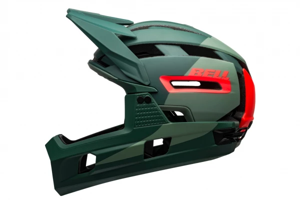 Casque Avec Mentonnière Amovible BELL Super Air R Mips Vert Rouge 2022 4 Casque Avec Mentonnière Amovible BELL Super Air R Mips Vert Rouge 2022 – Image 4