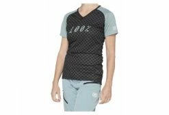 Maillot Manches Courtes Femme 100% Airmatic Jersey Seafoam Checkers