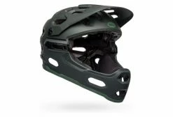 Casque Avec Mentonnière Amovible Bell Super 3R MIPS Vert Mat 2022