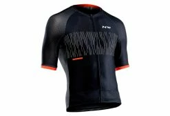 Maillot Manches Courtes Northwave STORM AIR Noir/Orange