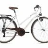 VTC Femme 28'' Venice Guidon Plat Blanc TC 48 Cm KS Cycling
