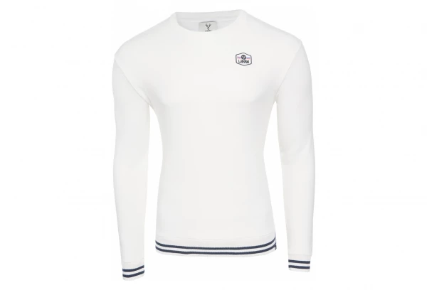 Sweatshirt LeBram Ecusson Marshmallow / Blanc 2 Sweatshirt LeBram Ecusson Marshmallow / Blanc – Image 2