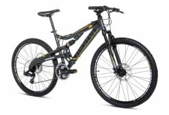 Moma Bikes Vélo VTT EQX 27 5 - 5.0 Aluminium SHIMANO 24V Freins A Disque Double Suspension