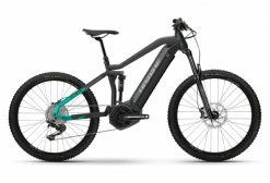 VTT Électrique Tout-Suspendu Haibike AllMtn 1 Shimano Deore 11V 630 Wh 29'' / 27.5'' Gris Anthracite Turquoise 2022