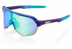 Lunettes 100% S2 Matte Metallic Into The Fade Blue Topaz / Bleu + Verre Transparent