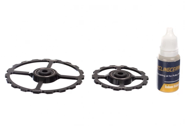 Galets De Remplacement CyclingCeramic Oversized 14/19 Dents Noir 2 Galets De Remplacement CyclingCeramic Oversized 14/19 Dents Noir – Image 2