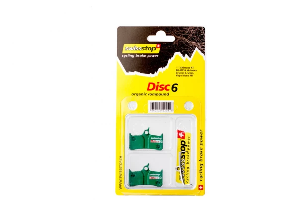 SWISSSTOP SWISSTOP Paire De Plaquettes Organiques Disc6 Shimano Hope Grimeca Sram Trickstuff 2 SWISSSTOP SWISSTOP Paire De Plaquettes Organiques Disc6 Shimano Hope Grimeca Sram Trickstuff – Image 2