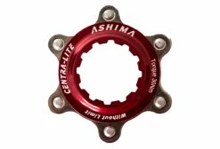 ASHIMA Adaptateur Center Lock Rouge Pour Montage 6 Trous