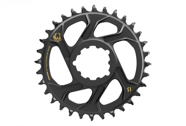 Plateau SRAM X-SYNC EAGLE Direct Mount 3mm Offset 12 Vitesses Noir Or 1 Plateau SRAM X-SYNC EAGLE Direct Mount 3mm Offset 12 Vitesses Noir Or