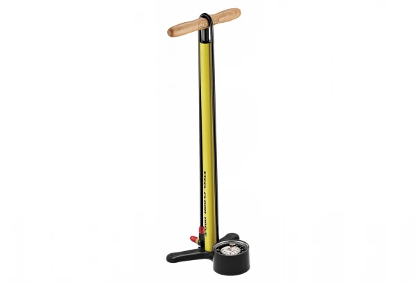 Pompe à Pied LEZYNE Steel Floor Drive 3''5 Jaune 1 Pompe à Pied LEZYNE Steel Floor Drive 3''5 Jaune