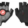 Paire De Gants Courts Castelli Rosso Corsa Espresso Noir