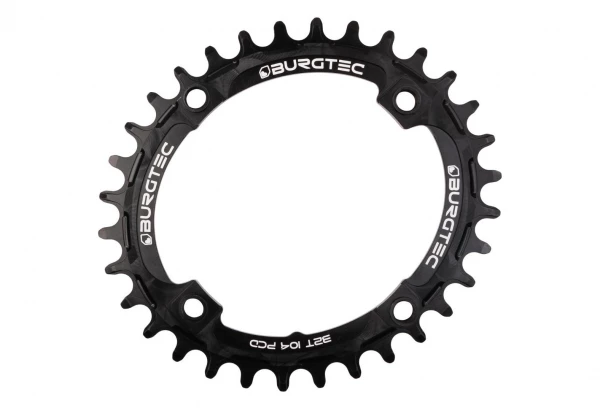 Plateau Ovale Burgtec Thick Thin Oval PCD 104 Narrow Wide Noir 1 Plateau Ovale Burgtec Thick Thin Oval PCD 104 Narrow Wide Noir