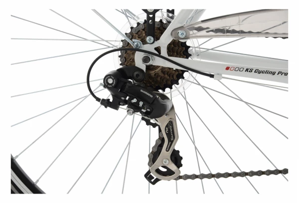 KS Cycling VTC Femme KS Cucling Vegas 28'' Shimano Tourney 7V Blanc Cintre Multi-position 3 KS Cycling VTC Femme KS Cucling Vegas 28'' Shimano Tourney 7V Blanc Cintre Multi-position – Image 3